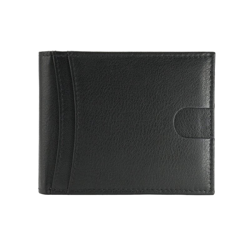 GRESEL Portefeuille Homme Slim en Cuir Véritable Nappa Souple, Porte-cartes, Noir