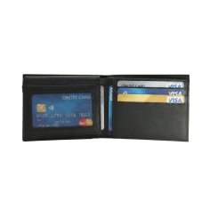 GRESEL Portefeuille Homme Slim en Cuir Véritable Nappa Souple, Porte-cartes, Noir 2