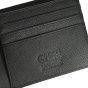 GRESEL Geldbörse Herren Slim aus echtem Leder Saffiano, Kartenfach, Schwarz — Detail