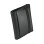 GRESEL Men's Slim Genuine Leather Wallet, Saffiano, with Coin Pocket, Black — inside