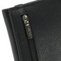 GRESEL Men's Slim Genuine Leather Wallet, Saffiano, with Coin Pocket, Black — view 7