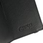 GRESEL Men's Slim Genuine Leather Wallet, Saffiano, with Coin Pocket, Black — view 8