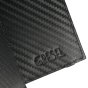 GRESEL Men's Slim Genuine Leather Wallet, Carbon Effect, with Coin Pocket, Black — view 8
