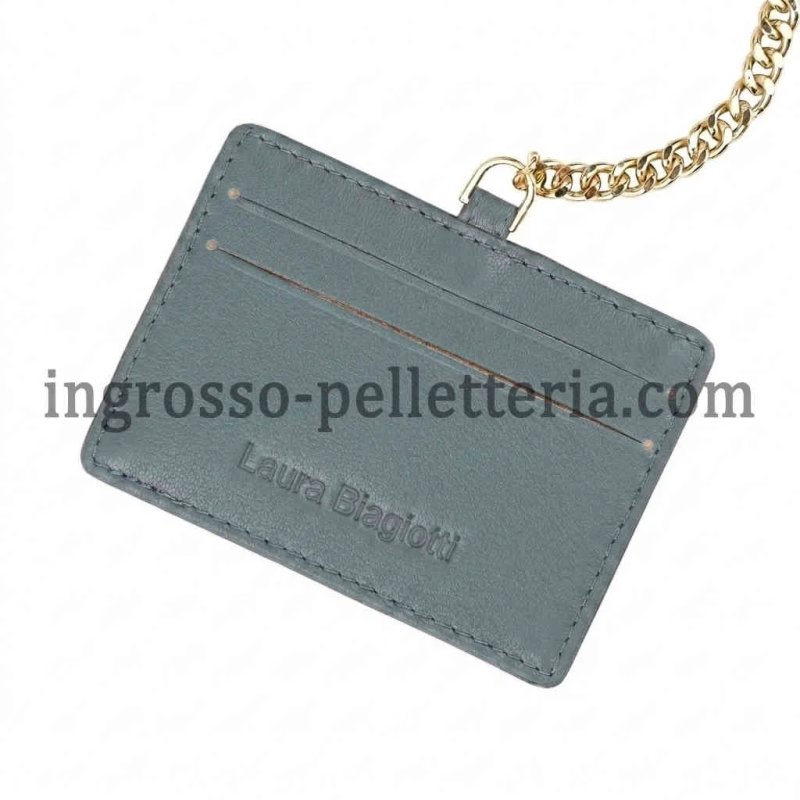 Laura Biagiotti Cartera Mujer en Piel Auténtica, Correa de Muñeca, Tarjetero Extraíble y Caja de Regalo — vista 7