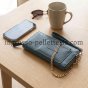 Laura Biagiotti Cartera Mujer en Piel Auténtica, Correa de Muñeca, Tarjetero Extraíble y Caja de Regalo — interior
