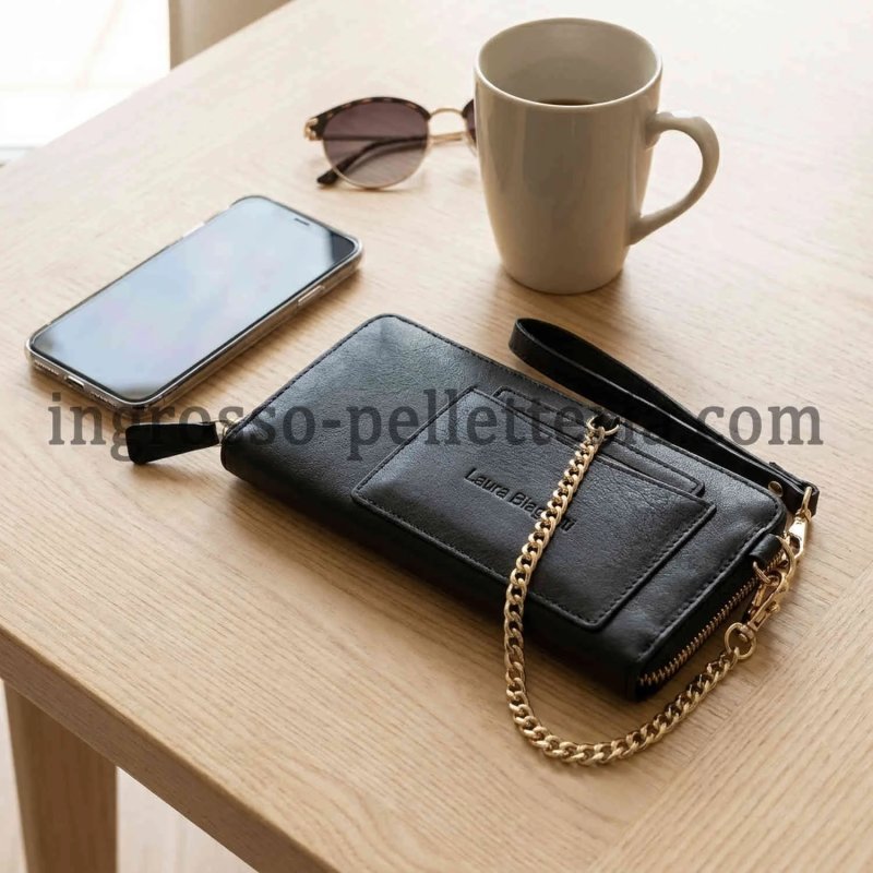 Laura Biagiotti Portafoglio Donna Vera Pelle, Laccetto Polso, Scatola Portacarte e Laccetto Polso Rimovibile — vista 36