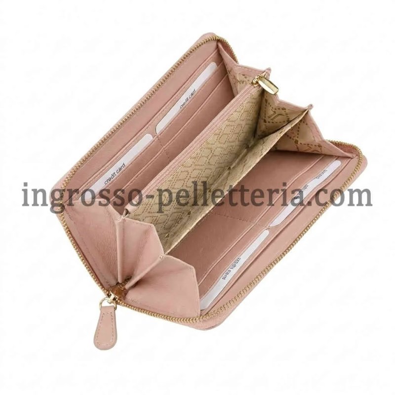 Laura Biagiotti Women's Wallet in Genuine Leather, Wrist Strap, Removable Card Holder and Gift Box — view 43