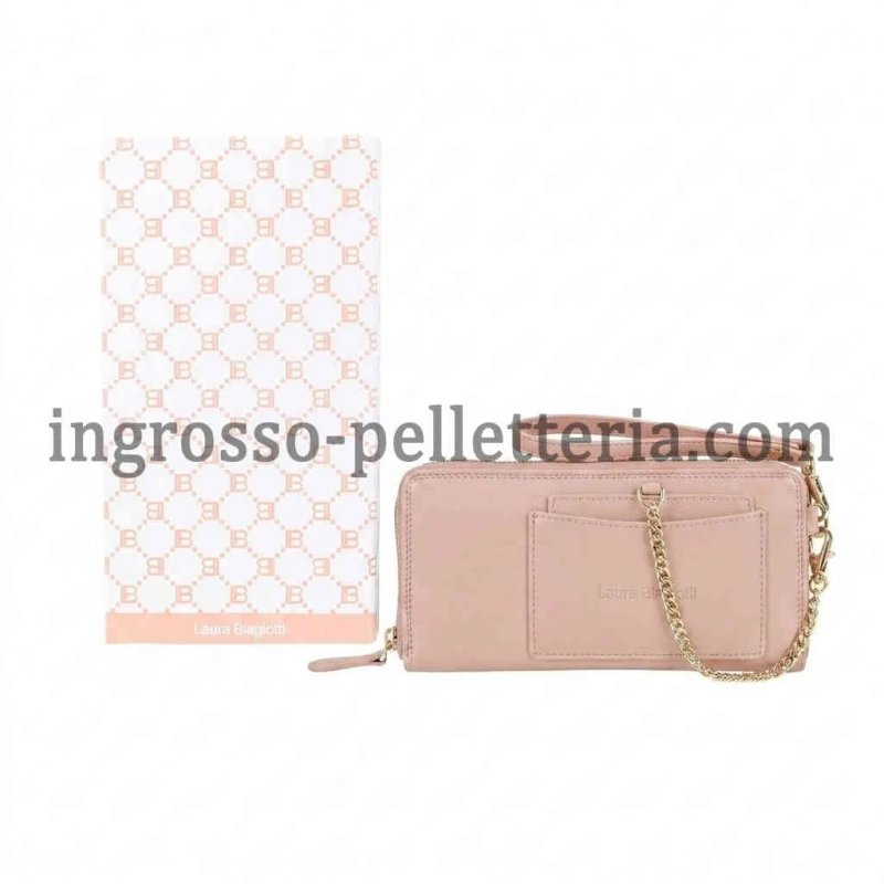Laura Biagiotti Cartera Mujer en Piel Auténtica, Correa de Muñeca, Tarjetero Extraíble y Caja de Regalo — vista 45