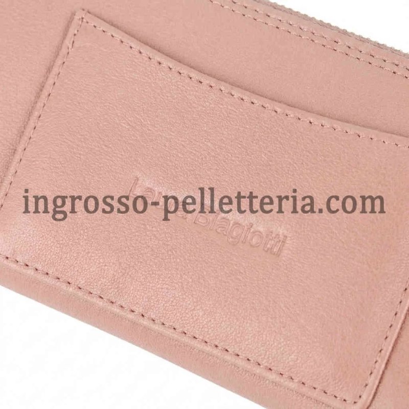 Laura Biagiotti Women's Wallet in Genuine Leather, Wrist Strap, Removable Card Holder and Gift Box — view 46
