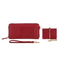 Laura Biagiotti Women's Wallet in Genuine Leather, Wrist Strap, Removable Card Holder and Gift Box 2