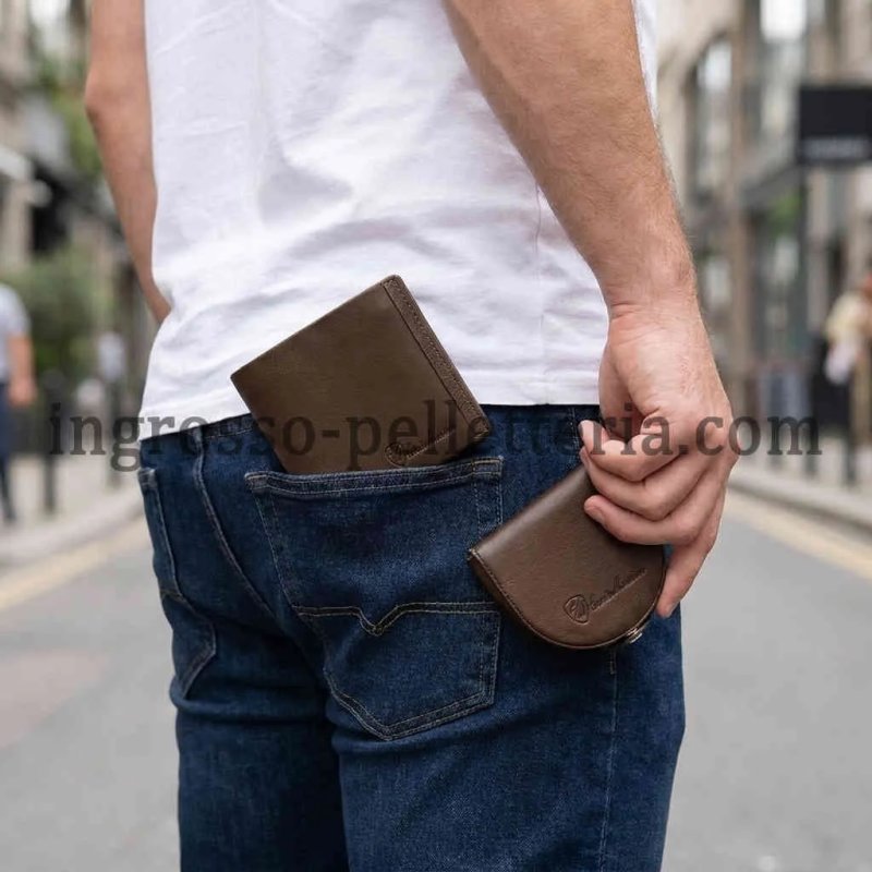 Conte Massimo Geschenkset Herren, Geldbörse und Münzbörse aus Echtem Leder, RFID-Schutz — Ansicht 17