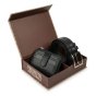 Conte Massimo Coffret Cadeau Portefeuille et Ceinture en Cuir Véritable, Homme et Femme, Ceinture Made in Italy, Protection RFID