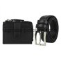 Conte Massimo Gift Set Wallet and Belt in Genuine Leather, Men and Women, Made in Italy Belt, RFID Protection — detail