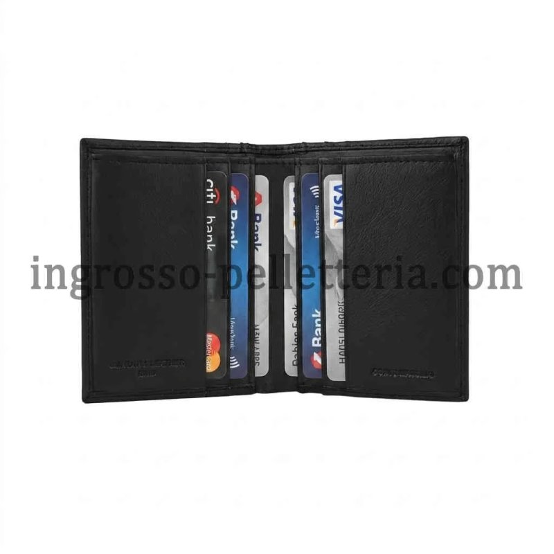 Conte Massimo Estuche de Regalo Tarjetero y Llavero en Piel Auténtica, Hombre y Mujer, Protección RFID — detalle