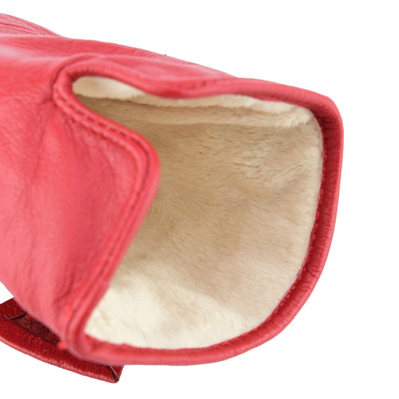 Gai Mattiolo Women's Leather Gloves with Bow, Fleece Lining and Gift Box — view 16