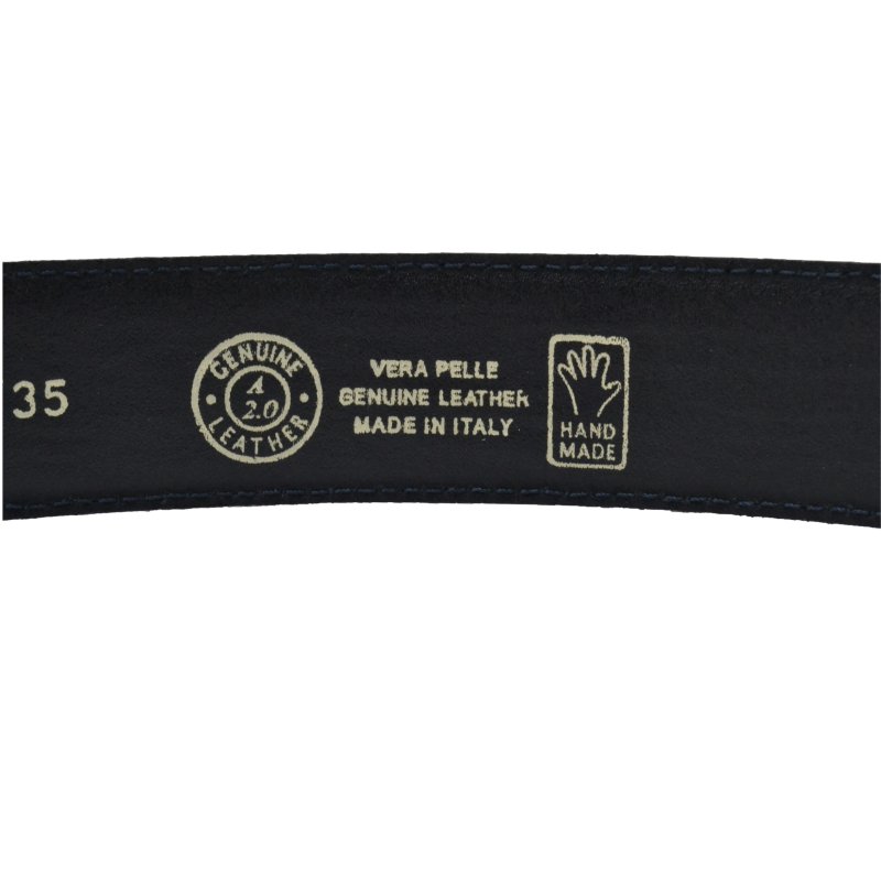 Conte Massimo Ceinture en Cuir Véritable Finition Vernie, Homme et Femme, Fait Main — vue 9