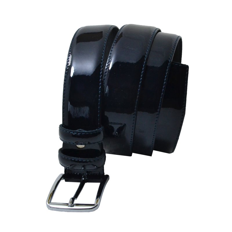 Conte Massimo Ceinture en Cuir Véritable Finition Vernie, Homme et Femme, Fait Main — vue 13
