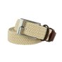 Biagiotti Elastic Woven Belt, Men and Women, With Genuine Leather Inserts and Gift Box — back view