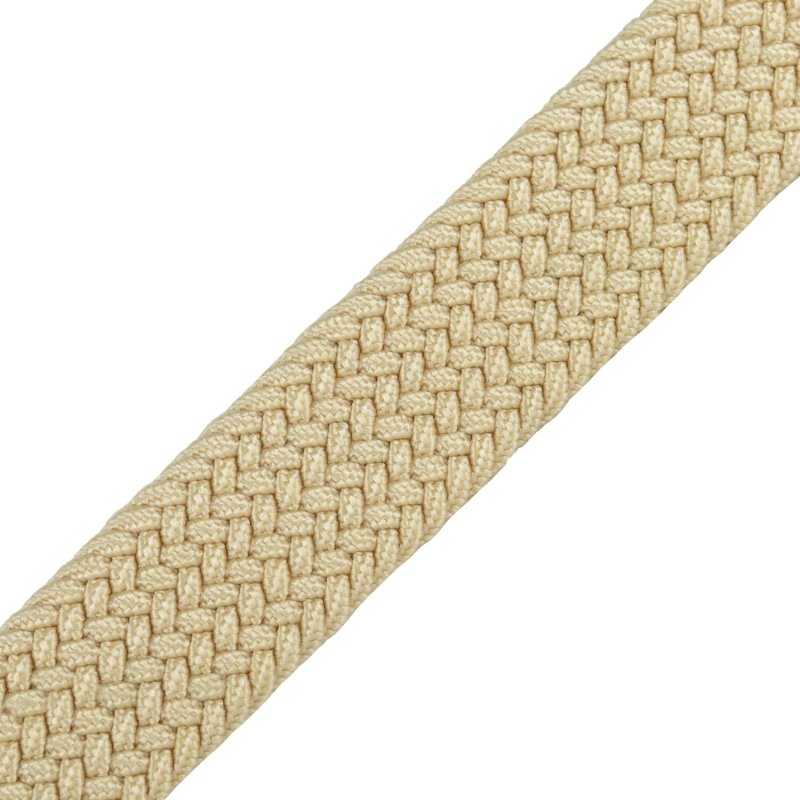 Biagiotti Elastic Woven Belt, Men and Women, With Genuine Leather Inserts and Gift Box — logo detail