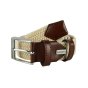 Biagiotti Ceinture Élastique Tressée, Homme et Femme, avec Inserts en Cuir Véritable et Boîte Cadeau — vue 7