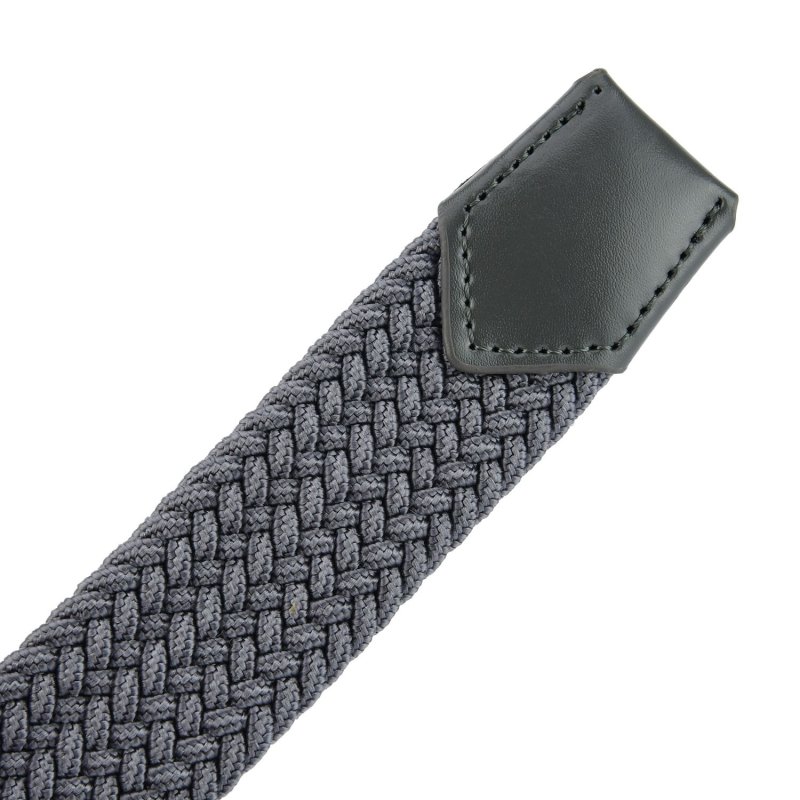 Biagiotti Elastic Woven Belt, Men and Women, With Genuine Leather Inserts and Gift Box — view 30