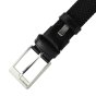 Biagiotti Ceinture Élastique Tressée, Homme et Femme, avec Inserts en Cuir Véritable et Boîte Cadeau — vue 45
