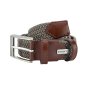 Biagiotti Ceinture Élastique Tressée, Homme et Femme, avec Inserts en Cuir Véritable et Boîte Cadeau — vue 59
