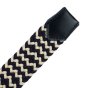 Biagiotti Ceinture Élastique Tressée, Homme et Femme, avec Inserts en Cuir Véritable et Boîte Cadeau — vue 78