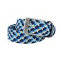 Biagiotti Elastic Woven Belt, Men and Women, With Genuine Leather Inserts and Gift Box — view 84