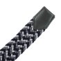 Biagiotti Elastic Woven Belt, Men and Women, With Genuine Leather Inserts and Gift Box — view 94