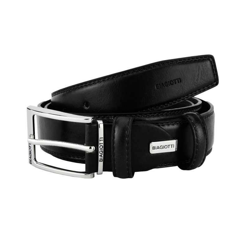 Biagiotti Men's Belt PU Exterior with Leather Lining, Adjustable, 3.5cm High, With Box 442 — view 11