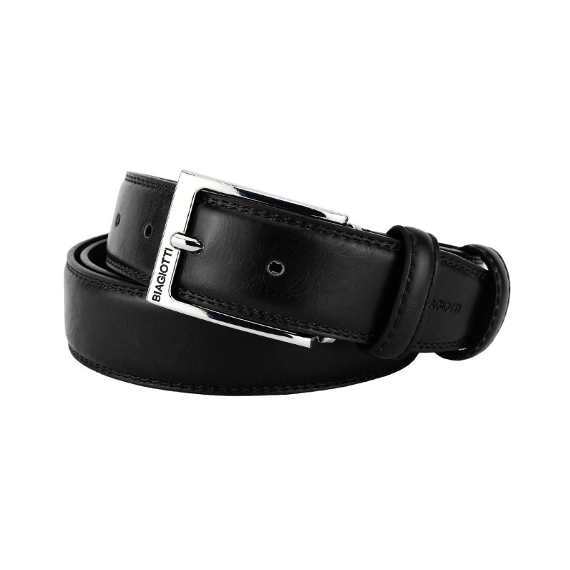 Biagiotti Men's Belt PU Exterior with Leather Lining, Adjustable, 3.5cm High, With Box 442 — view 12