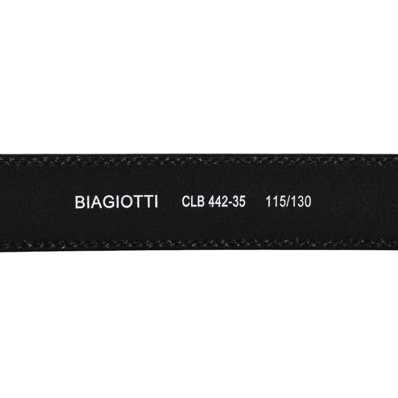 Biagiotti Men's Belt PU Exterior with Leather Lining, Adjustable, 3.5cm High, With Box 442 — view 14