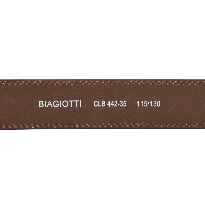 Biagiotti Herrengürtel Außenmaterial PU, Echtleder-Futter, kürzbar, 3,5 cm hoch mit Box 442 — Ansicht 22
