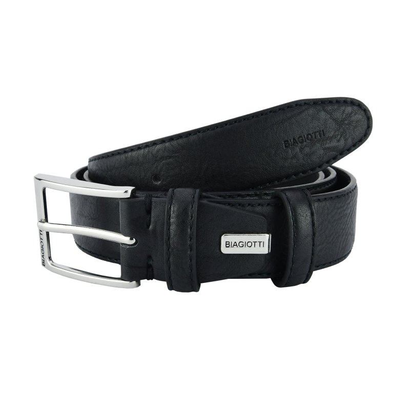 Biagiotti Men's Belt Outer PU Leather Lining, Adjustable, 3,5 cm High With Stitching and Box 694 — view 10
