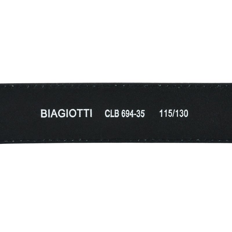 Biagiotti Men's Belt Outer PU Leather Lining, Adjustable, 3,5 cm High With Stitching and Box 694 — view 14