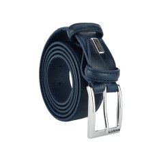 Biagiotti Ceinture Homme Extérieur PU Doublure en Cuir Véritable, Raccourcissable, Haute de 3,5 cm Avec Couture et Boîte 694 2