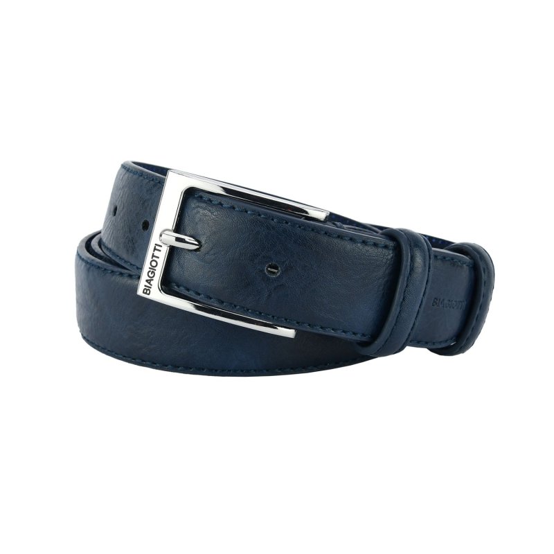 Biagiotti Men's Belt Outer PU Leather Lining, Adjustable, 3,5 cm High With Stitching and Box 694 — view 19