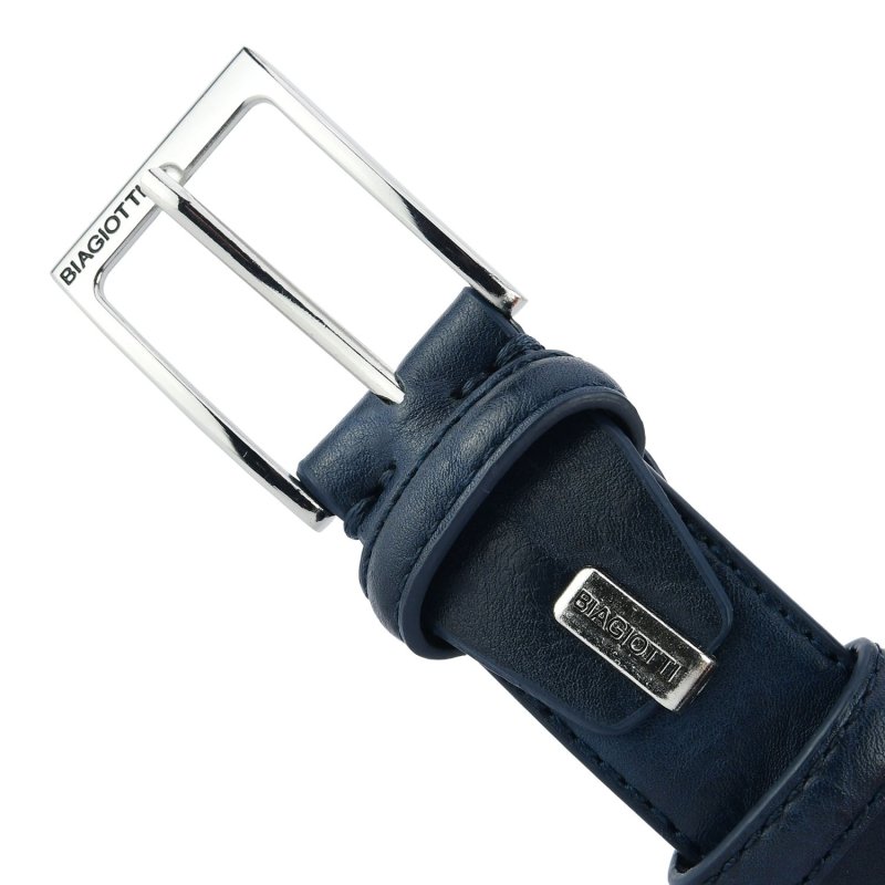 Biagiotti Ceinture Homme Extérieur PU Doublure en Cuir Véritable, Raccourcissable, Haute de 3,5 cm Avec Couture et … — vue 20