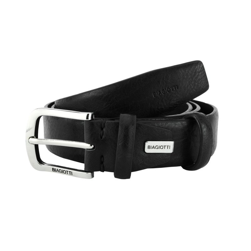 Biagiotti Ceinture Homme Extérieur PU Doublure en Cuir Véritable, Raccourcissable, Sans Coutures Haute de 3,5 … — vue arrière