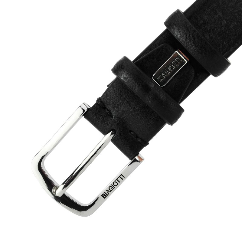Biagiotti Ceinture Homme Extérieur PU Doublure en Cuir Véritable, Raccourcissable, Sans Coutures Haute de 3,5 cm Av… — détail