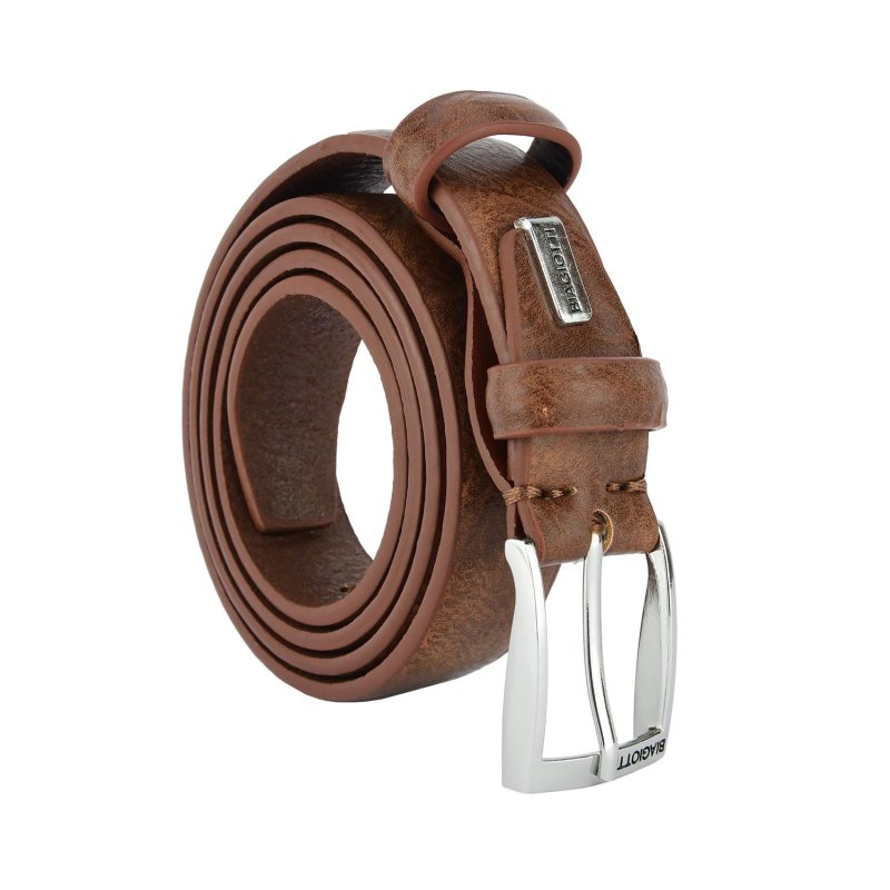 Biagiotti Men's Belt PU Exterior Leather Lining, Adjustable, Seamless 3cm High With Box 697