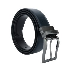Ceinture Réversible Homme Laura Biagiotti en Cuir Véritable, 3,5 cm de haut, Réglable et Raccourcissable