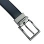 Laura Biagiotti Men's Reversible Belt In Genuine Leather, 3.5cm High, Adjustable and Shortenable — logo detail