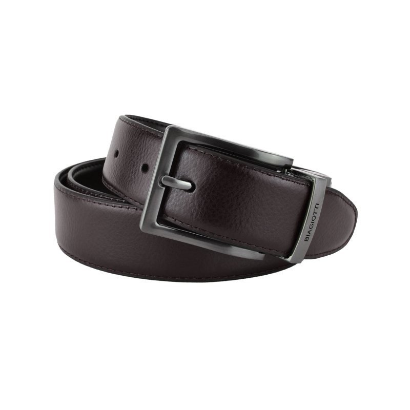 Cinturón Reversible de Hombre Laura Biagiotti de Piel Genuina, 3,5 cm de alto, Regulable y Acortable — vista 13