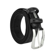 Cinturón de Hombre Laura Biagiotti de Piel Genuina, Hebilla Sin Níquel, Acortable, Alto 3,5 cm, con Caja