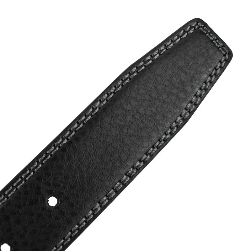 Laura Biagiotti Men's Belt In Genuine Leather, Nickel Free Shortenable Buckle, 3.5 cm High, With Box — logo detail