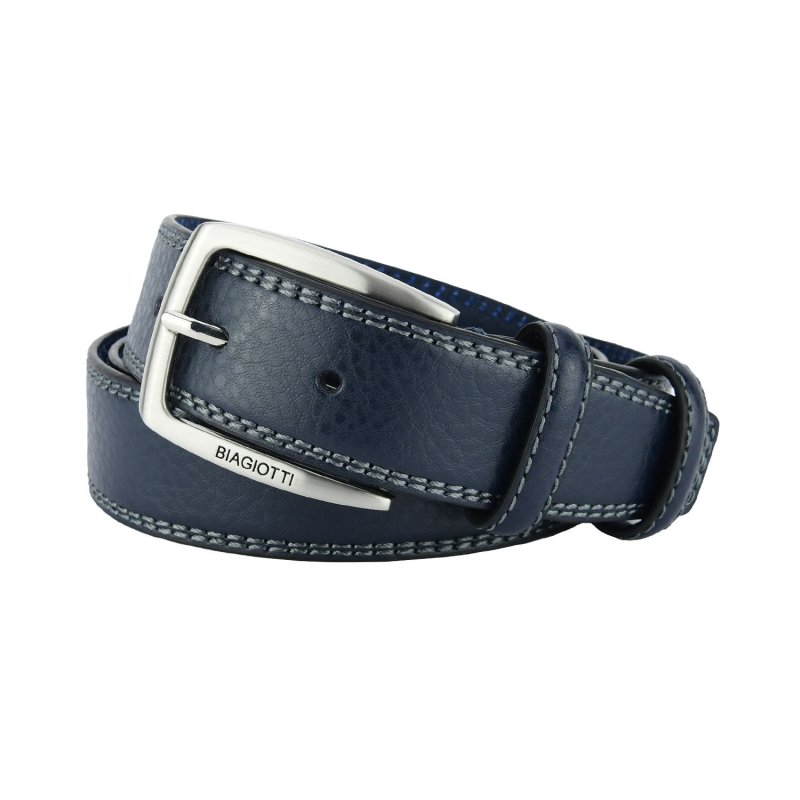 Ceinture Homme Laura Biagiotti en Cuir Véritable, Boucle Sans Nickel, Raccourcissable, Hauteur 3,5 cm, avec Boîte — vue 11