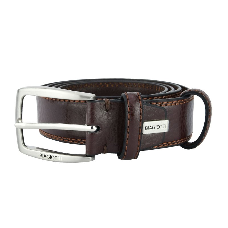 Laura Biagiotti Men's Belt In Genuine Leather, Nickel Free Shortenable Buckle, 3.5 cm High, With Box — view 18