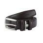 Ceinture Homme Laura Biagiotti en Cuir Véritable, Boucle Sans Nickel, avec Couture, Hauteur 3,5 cm, avec Boîte — vue de face